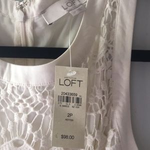 NWT Ann Taylor Lace Cream Dress